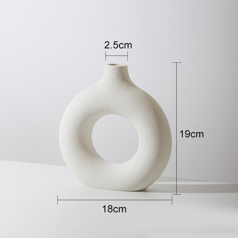 Elegant Nordic Ceramic Bloom Vase | Minimalist Design for a Stylish Home Decor Accent