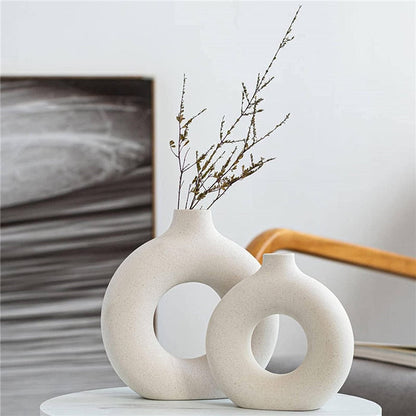 Elegant Nordic Ceramic Bloom Vase | Minimalist Design for a Stylish Home Decor Accent