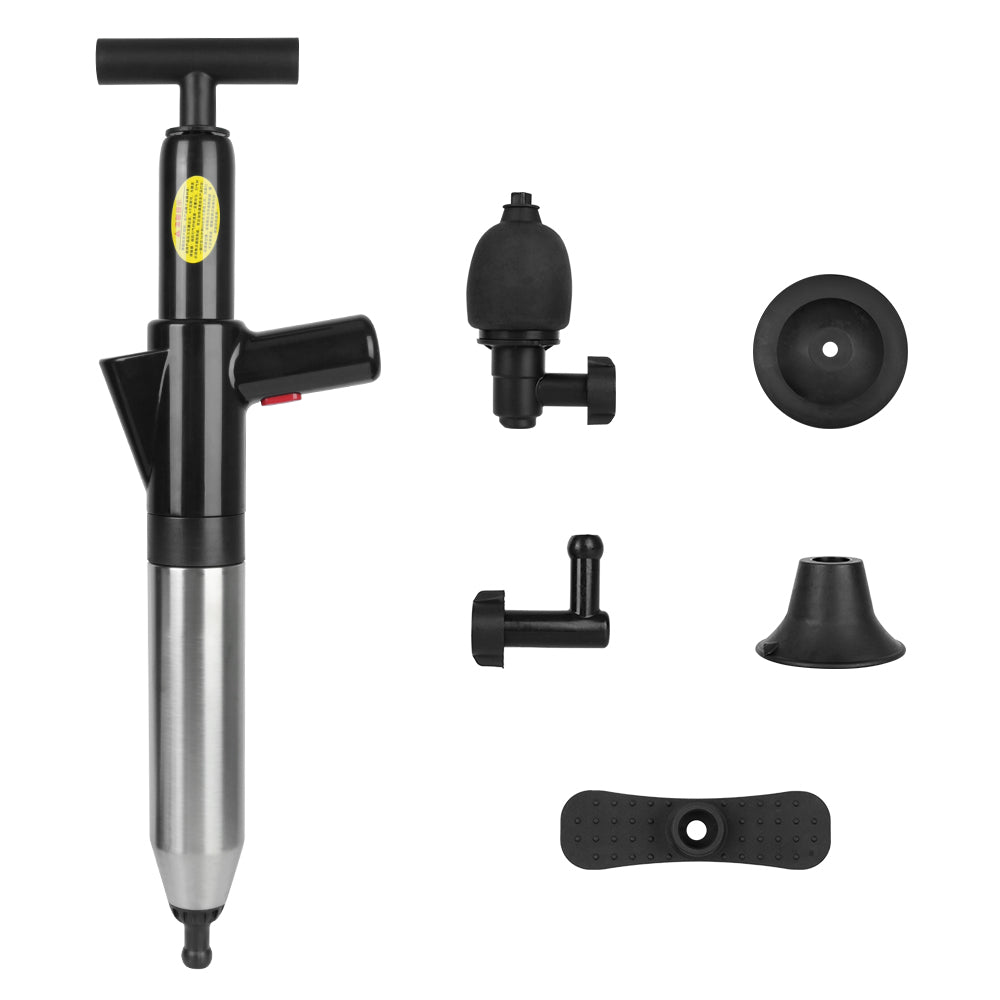 Powerful Air Drain Blaster for Unclogging Toilets and Drains - Manual High Pressure Plunger