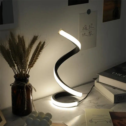 Modern LED Spiral Desk Lamp | Sleek & Stylish Lighting for Home or Office