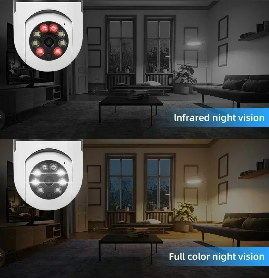 Smart Security Camera with 4X Zoom, AI Motion Detection, and Full Color Night Vision