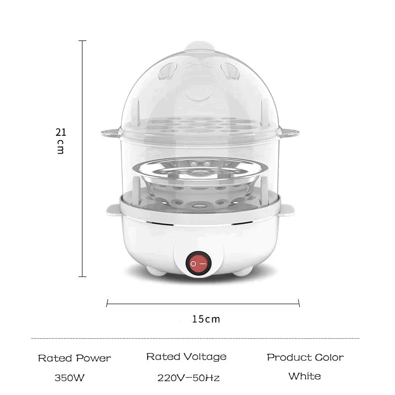 Double Layered Egg Cooker | Steam, Poach, and Cook Eggs Quickly and Easily