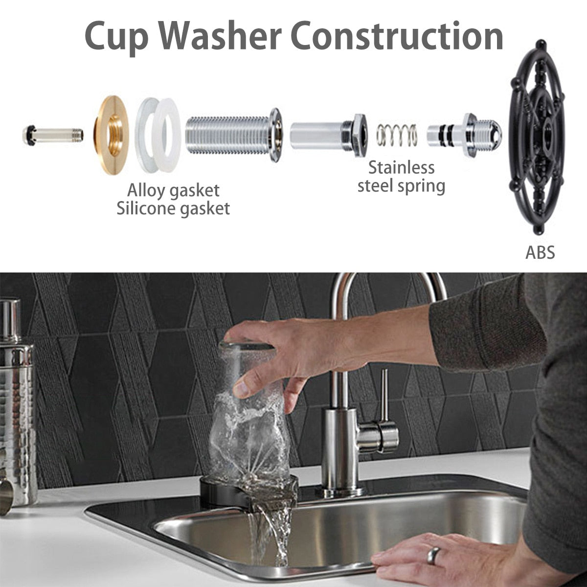 Automatic Self-Cleaning Cup Washer | Quick and Effective Kitchen Sanitation Tool