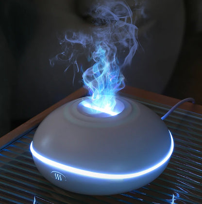 7-Color LED Aromatherapy Flame Humidifier | Ultrasonic Diffuser for Relaxation & Wellness