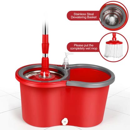 Effortless Spin Mop and Bucket Cleaning System | Fast & Hands-Free Floor Cleaning