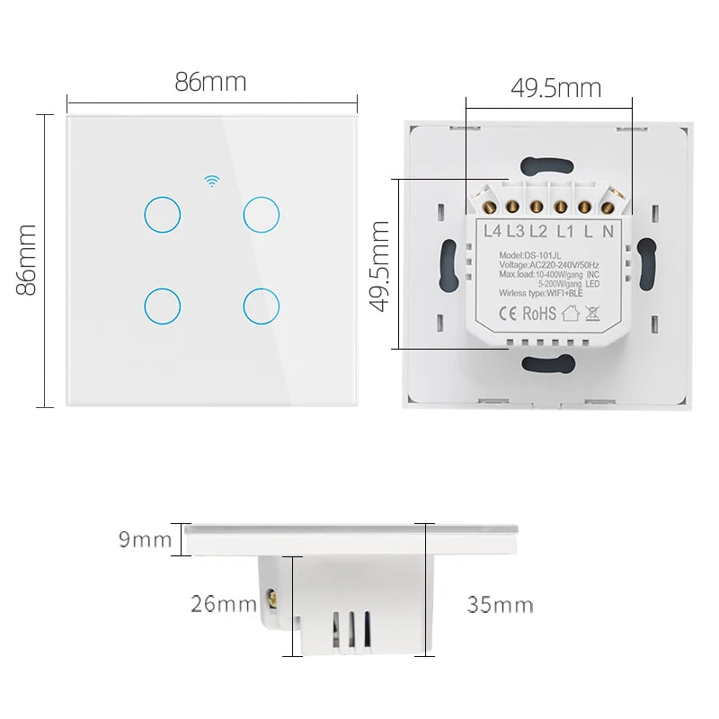 WiFi Smart Touch Light Switch