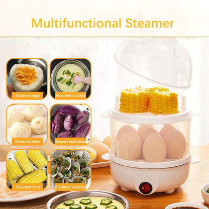 Double Layered Egg Cooker | Steam, Poach, and Cook Eggs Quickly and Easily