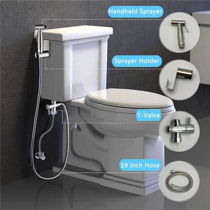 Premium Handheld Stainless Steel Bidet Sprayer Kit