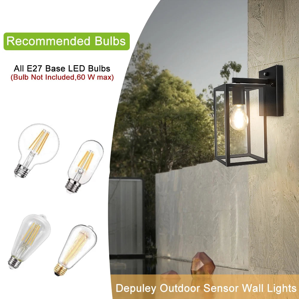 Automatic Dusk to Dawn Outdoor Wall Sconce | Smart Sensor-Controlled Lighting