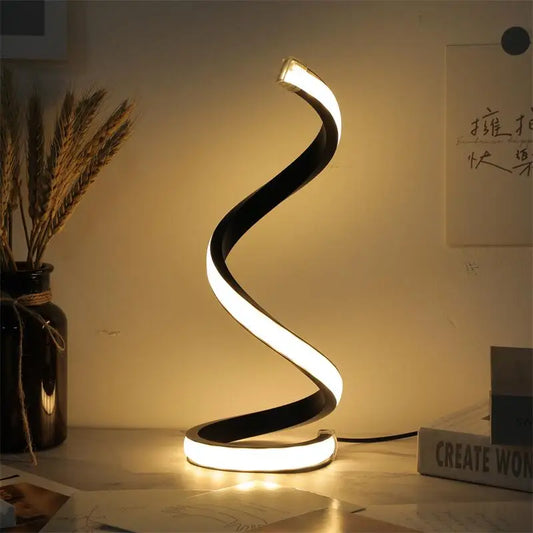 Modern LED Spiral Desk Lamp | Sleek & Stylish Lighting for Home or Office