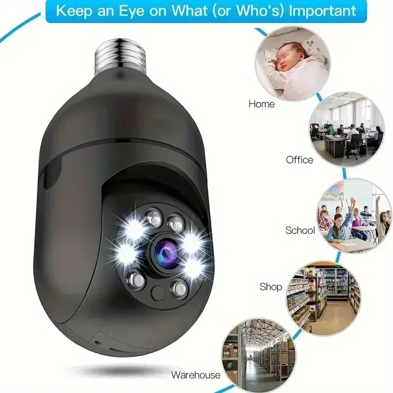 Smart Security Camera with 4X Zoom, AI Motion Detection, and Full Color Night Vision