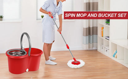 Effortless Spin Mop and Bucket Cleaning System | Fast & Hands-Free Floor Cleaning