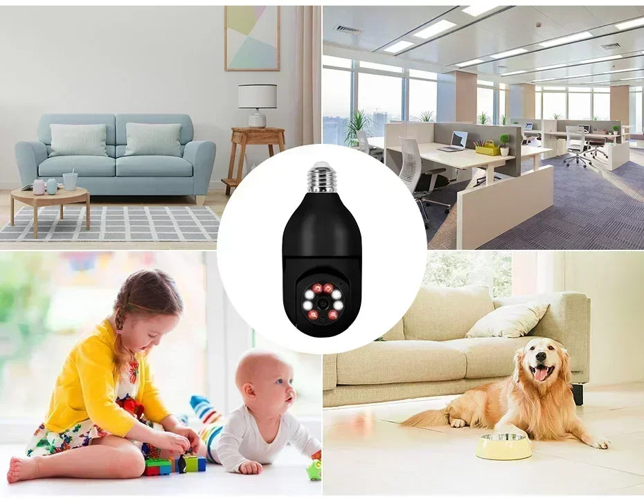 Smart Security Camera with 4X Zoom, AI Motion Detection, and Full Color Night Vision