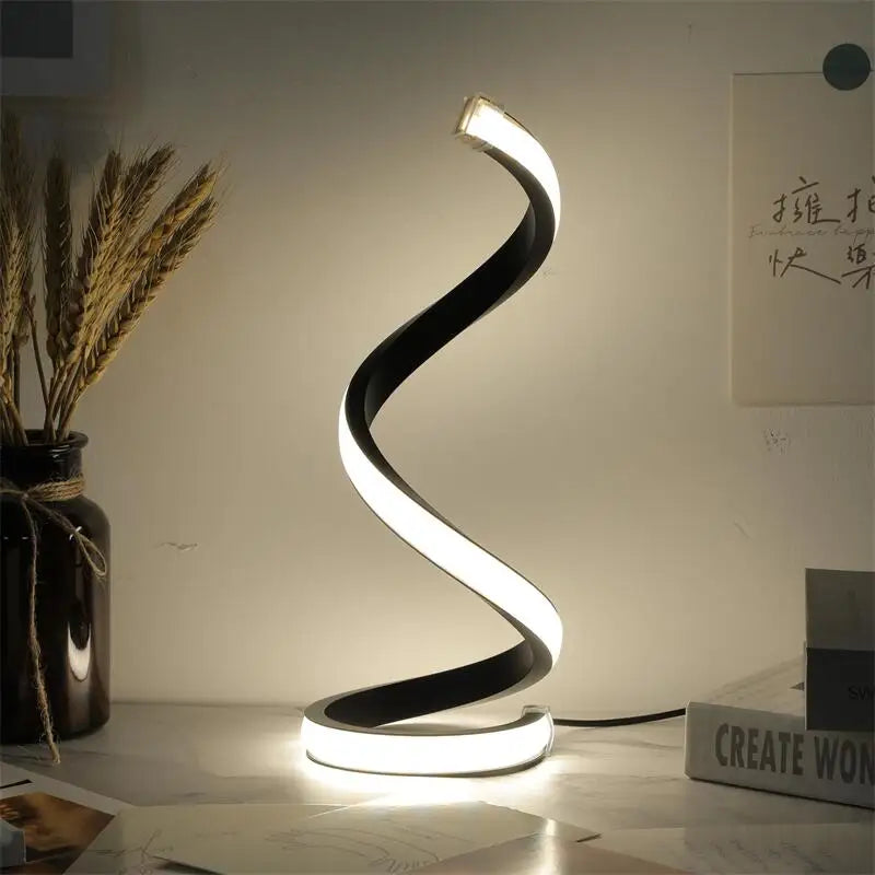 Modern LED Spiral Desk Lamp | Sleek & Stylish Lighting for Home or Office